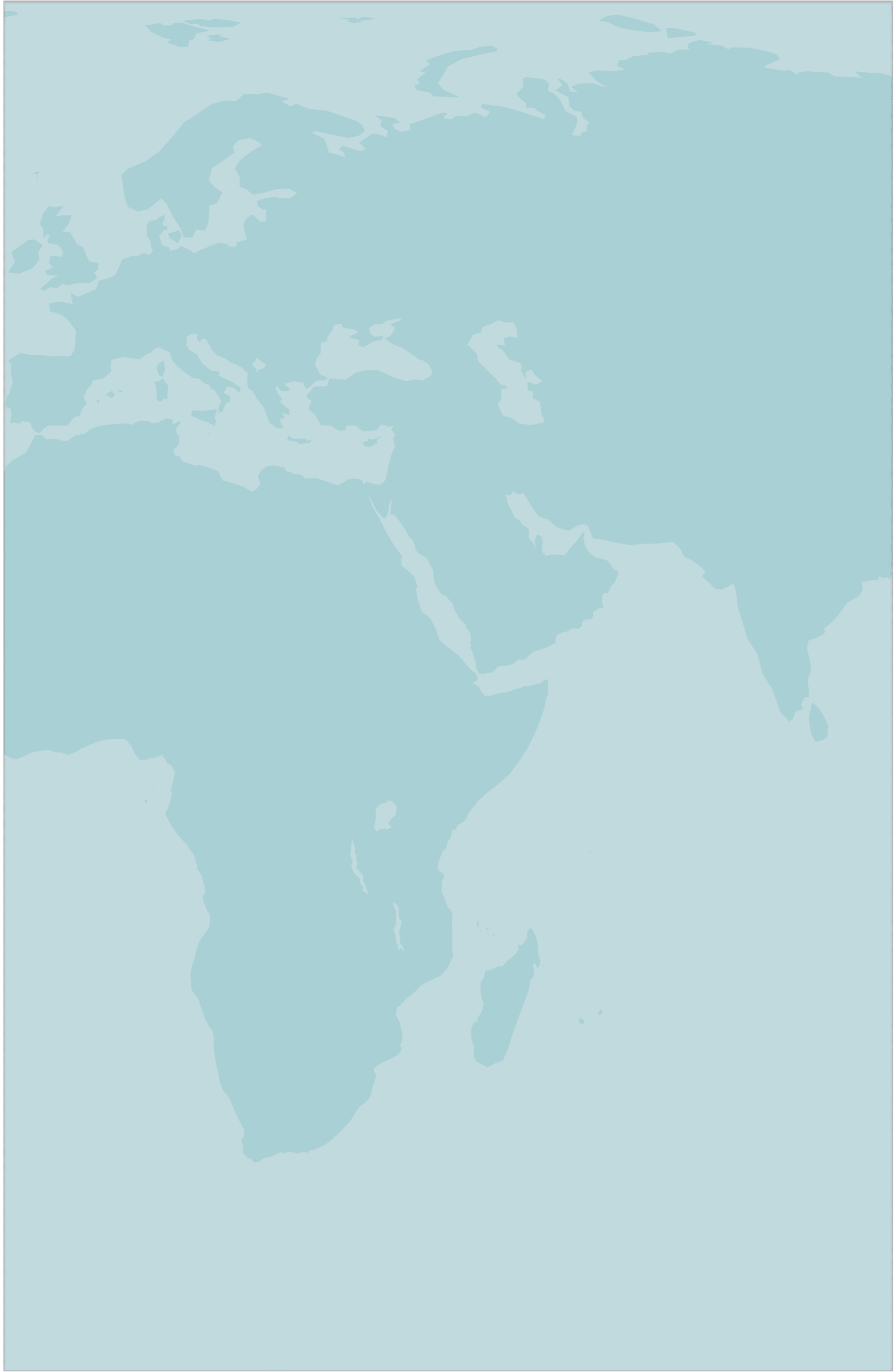 blue map of the world