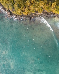 aerial image of a beach in Sri Lanka
