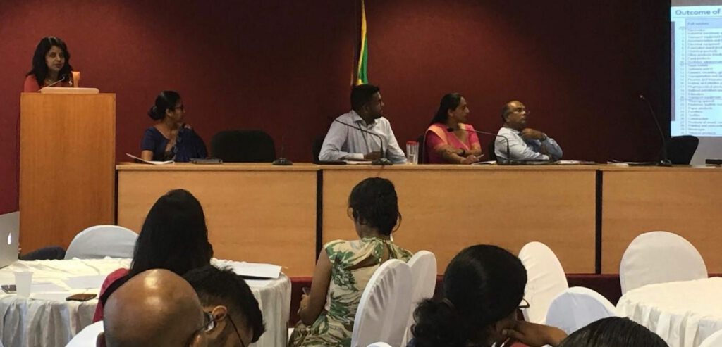 Priyanka Samaraweera of the Board of Investment presenting Sector Targeting results (Neluni Tillekeratne, August 2018)