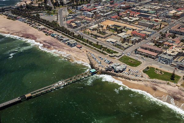 Aerial photo of Swakopmund, Namibia